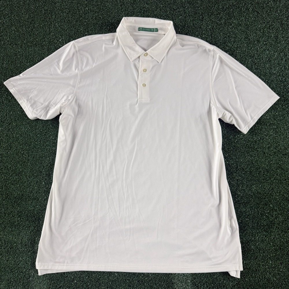 Southern Tide Polo Shirt Mens 2XL Performance Golf Stretch White